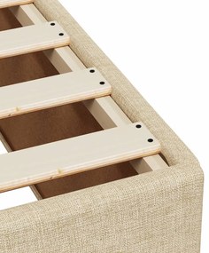 ΚΡΕΒΑΤΙ BOXSPRING ΜΕ ΣΤΡΩΜΑ ΚΡΕΜ 140X200 ΕΚ. ΥΦΑΣΜΑΤΙΝΟ 3290523