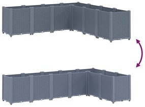 vidaXL Ζαρντινιέρα Κήπου Μπλε Γκρι 160x160x53 εκ. Πολυπροπυλένιο