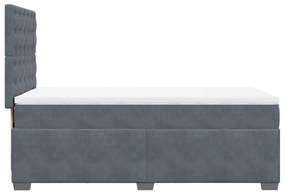 ΚΡΕΒΑΤΙ BOXSPRING ΜΕ ΣΤΡΩΜΑ ΣΚΟΥΡΟ ΓΚΡΙ 80X200 ΕΚ. ΒΕΛΟΥΔΙΝΟ 3290775