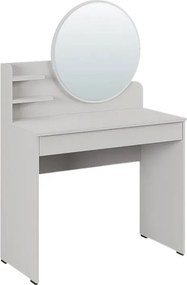 Τουαλέτα με καθρέπτη Dior Megapap χρώμα λευκό 90x45x138εκ.