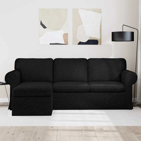 vidaXL Καναπές Μαύρο 215 x 138 x 80 εκ ύφασμα