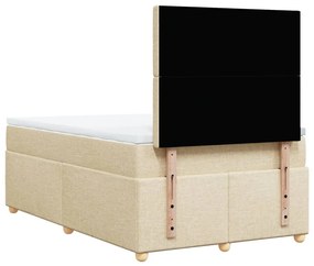 ΚΡΕΒΑΤΙ BOXSPRING ΜΕ ΣΤΡΩΜΑ ΚΡΕΜ 120X200 ΕΚ. ΥΦΑΣΜΑΤΙΝΟ 3293566