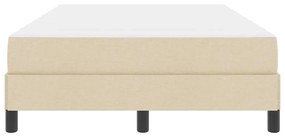 vidaXL Κρεβάτι με ελατήρια με στρώμα Κρεμ 120 x 200 cm ύφασμα