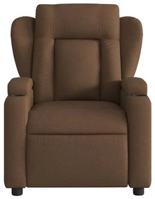 vidaXL Πολυθρόνα Μασάζ Ανακλινόμενη Καφέ Υφασμάτινη