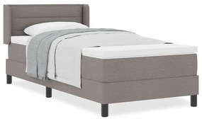 vidaXL Κρεβάτι box spring με στρώμα με στρώμα Taupe 80 x 200 cm