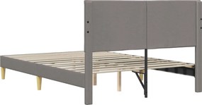 vidaXL Σκελετός Κρεβατιού Taupe 120 x 190 cm Ύφασμα
