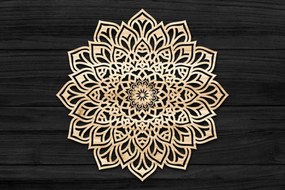 Σετ των 2 Intra απο ξύλο plywood 3mm-4mm πάχος Τρισδιάστατη Mandala Δίασταση 30x30 cm INTRAFABR-69574925