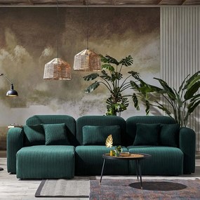 Καναπές Γωνιακός Kuba 383EVN1263 298x135x83cm Green