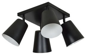 Σποτ Φωτιστικό Οροφής 4xE27 Ατσάλι PRISM Made in Poland Emibig-385/4-Μαύρο-Λευκό 385/4