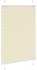vidaXL Πλισέ περσίδα Κρέμα 90x150 cm Πλάτος υφάσματος 89,4 cm