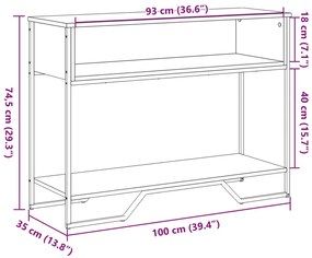 ΤΡΑΠΕΖΙ ΚΟΝΣΟΛΑ SONOMA ΔΡΥΣ 100X35X74,5 ΕΚ. ΕΠΕΞΕΡΓΑΣΜΕΝΟ ΞΥΛΟ 848530