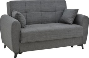 Σετ σαλονιού Lincoln 2τεμ ύφασμα σε ανθρακί απόχρωση 225x75x85 εκ.