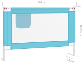 ΜΠΑΡΑ ΚΡΕΒΑΤΙΟΥ ΠΡΟΣΤΑΤΕΥΤΙΚΗ ΜΠΛΕ 100 X 25 ΕΚ. ΥΦΑΣΜΑΤΙΝΗ 10208