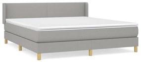 ΚΡΕΒΑΤΙ BOXSPRING ΜΕ ΣΤΡΩΜΑ ΑΝΟΙΧΤΟ ΓΚΡΙ 180X200 ΕΚ. ΥΦΑΣΜΑΤΙΝΟ 3130129