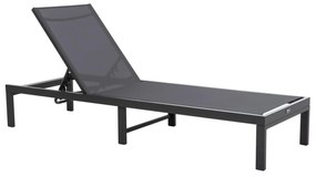 ALUMINUM SUNBED THATCHER  ANTHRACITE FRAME &amp; TEXTILENE 196,5x64,5x92Hcm.