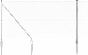 vidaXL Στύλος Περιφράξεων Ασημί 10 x 1,4 μ (13 mm πλέγμα) Ατσάλι