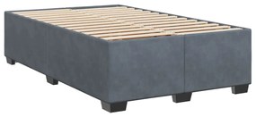 ΚΡΕΒΑΤΙ BOXSPRING ΜΕ ΣΤΡΩΜΑ ΣΚΟΥΡΟ ΓΚΡΙ 120X190 ΕΚ. ΒΕΛΟΥΔΙΝΟ 3290865