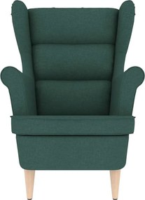 vidaXL πολυθρόνα σκούρο πράσινο 74x84x100 cm ύφασμα