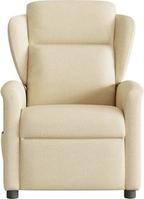 vidaXL Πολυθρόνα Ανακλινόμενη Κρεμ Υφασμάτινη