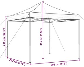 Τέντα Εκδηλώσεων Πτυσσόμενη Pop-Up Τερακότα 292x292x315 εκ. - Πορτοκαλί