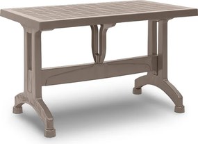 Τραπέζι πολυπροπυλενίου Callan Megapap χρώμα cappuccino 140x80x73εκ.