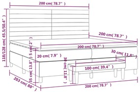 ΚΡΕΒΑΤΙ BOXSPRING ΜΕ ΣΤΡΩΜΑ TAUPE 200X200 ΕΚ. ΥΦΑΣΜΑΤΙΝΟ 3137265