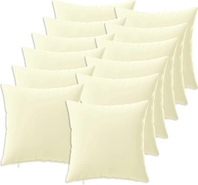 vidaXL Κάλυμμα Μαξιλαριού 12 pcs HEERLEN Κρεμ 40 x 40 cm Πολυεστέρας
