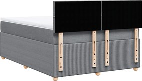vidaXL Κρεβάτι Boxspring με Στρώμα Αν. Πράσινο 160x200εκ Υφασμάτινο