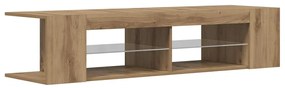 vidaXL Έπιπλο Τηλεόρασης με LED Αρτισιανή Δρυς 135x39x30 εκ Επεξ.Ξύλο