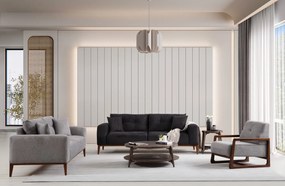 Τριθέσιος Καναπές - Sinor 3 - Χρώμα Ανθρακί - 225x92x75εκ