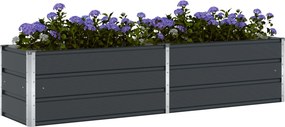 vidaXL Γλάστρα Ανθρακί 195 x 50 x 45 εκ Επικαλυμμένος Χάλυβας