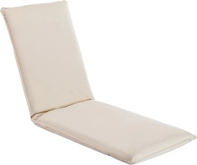 vidaXL Ξαπλώστρα Πτυσσόμενη Λευκό Κρεμ από Ύφασμα Oxford
