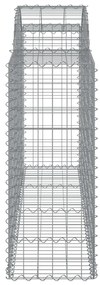 vidaXL Συρματοκιβώτια Τοξωτά 2 τεμ. 200x50x100/120 εκ. Γαλβαν. Ατσάλι