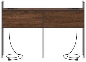 vidaXL Κεφαλάρι Αποθήκης Καφέ δρυς 135 cm Επεξεργασμένο ξύλο