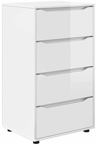 vidaXL Ντουλάπες Αποθήκευσης 2 pcs Υψηλής γυαλάδας λευκό