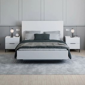 Κρεβάτι διπλό Oryana Ι σε λευκή diamont απόχρωση 160x200εκ