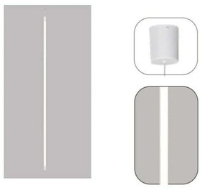 Φωτιστικό Οροφής Avenue ZM16LEDP100WH 18W Led Αφής Dimmable Φ1,8cm 250cm White Aca Metal
