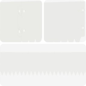 vidaXL Περίγραμμα γκαζόν 20 τμχ. 103 x 15 εκ Steel Λευκό