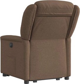 vidaXL Πολυθρόνα Ανακλινόμενη με Ανύψωση Καφέ Υφασμάτινη