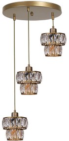 Φωτιστικό Οροφής 534LUN6009 Φ30x80cm 3xE27 40W Gold Opviq