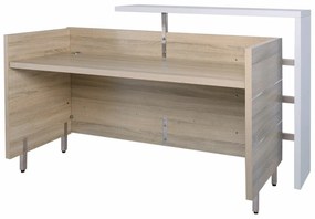 Τραπέζι Mesa D115, 110x165cm, 84 kg, Άσπρο, Sonoma οξιά | Epipla1.gr