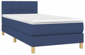 ΚΡΕΒΑΤΙ BOXSPRING ΜΕ ΣΤΡΩΜΑ ΜΠΛΕ 80X200 ΕΚ. ΥΦΑΣΜΑΤΙΝΟ 3140575