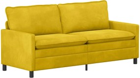 vidaXL Σετ Καναπέ 2 pcs Κίτρινο Βελούδο
