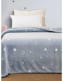Κουβέρτα Φωσφοριζέ Κούνιας Stars Blue 110x140
