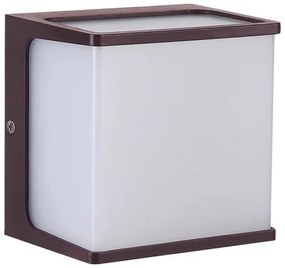 Επιτοίχιο Φωτιστικό LED 8W 230V 750lm 167° IP65 Τετράγωνο Θερμό Λευκό Καφέ 10282 VTAC-10282-Καφέ 10282