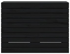 vidaXL Καλάθι Ρούχων Μαύρο 88,5 x 44 x 66 εκ. από Μασίφ Ξύλο Πεύκου