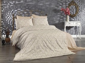 Σετ Σεντόνια Εμπριμέ Polycotton Μονά 160x240εκ. Οφηλία 275 Beige DimCol