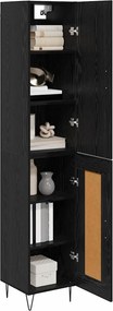 vidaXL Highboard Μαύρη Οξυά 34,5 x 34 x 90 εκ. Επεξεργασμένο ξύλο
