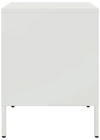 vidaXL Κομοδίνα 2 τεμ. Λευκές 36x39x50,5 εκ. Χάλυβα