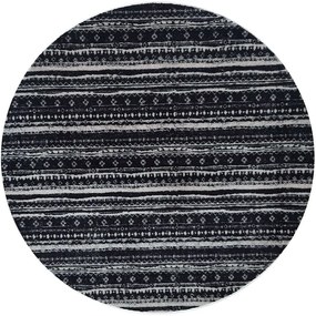 Χαλάκι Κουζίνας Universal 088 Ethnic Φ100cm Black Sdim 100X100cm Round Polyamide